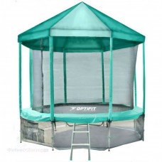 Батут OptiFit Like Green 14FT с зеленой крышей в Москве Батут OptiFit Like Green 14FT с зеленой крышей в Москве