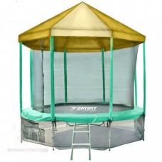 Батут OptiFit Like Green 16FT с желтой крышей в Москве Батут OptiFit Like Green 16FT с желтой крышей в Москве