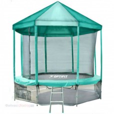 Батут OptiFit Like Green 16FT с зеленой крышей в Москве Батут OptiFit Like Green 16FT с зеленой крышей в Москве