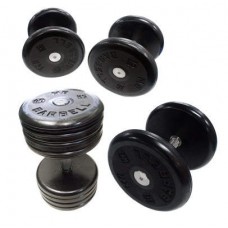 Гантель неразборная с вращ. хром. ручкой - чёрная, 42 кг MB-Barbell Power Grip в Москве Гантель неразборная с вращ. хром. ручкой - чёрная, 42 кг MB-Barbell Power Grip в Москве