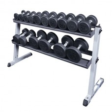Набор полиуретановых гантелей Body-Solid от 5 до 50 lb (пары) со стойкой в Москве Набор полиуретановых гантелей Body-Solid от 5 до 50 lb (пары) со стойкой в Москве