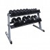 Набор полиуретановых гантелей Body-Solid от 5 до 50 lb (пары) со стойкой в Москве Набор полиуретановых гантелей Body-Solid от 5 до 50 lb (пары) со стойкой в Москве