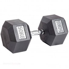 Гексагональные обрезиненные гантели Body-Solid с хромированной ручкой (2х50 кг) в Москве Гексагональные обрезиненные гантели Body-Solid с хромированной ручкой (2х50 кг) в Москве
