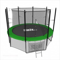 Батут пружинный UNIX line 6 ft (1.83 м) с внутренней защитной сеткой, зеленый в Москве