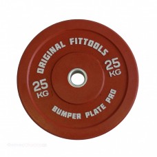 Диск бамперный 25 кг (красный) Original Fit.Tools олимпийский ф50 мм для кроссфита в Москве Диск бамперный 25 кг (красный) Original Fit.Tools олимпийский ф50 мм для кроссфита в Москве