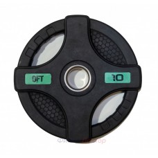 Диск олимпийский обрезиненный черный с двумя хватами 10 кг Original Fit.Tools ф50 мм в Москве Диск олимпийский обрезиненный черный с двумя хватами 10 кг Original Fit.Tools ф50 мм в Москве