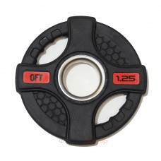 Диск олимпийский обрезиненный черный с двумя хватами 1.25 кг Original Fit.Tools ф50 мм  в Москве