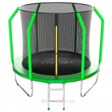 Батут EVO JUMP Cosmo 8ft (Green) с внутренней сеткой и лестницей в Москве