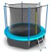 Батут EVO JUMP с внутренней сеткой и лестницей, диаметр 8ft (морская волна) + нижняя сеть в Москве